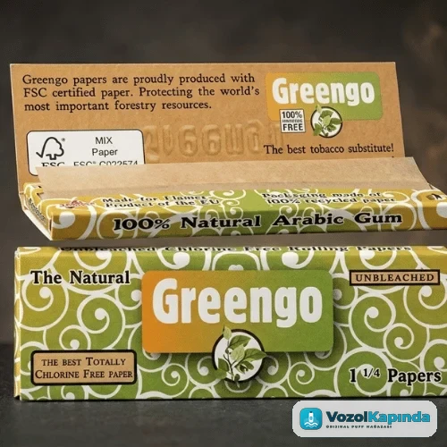 Greengo Organik Unbleached Sigara Kağıdı - Tekli