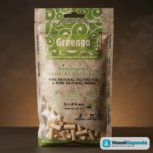 Greengo Slim Organik Poşet Sigara Sarma Filtresi - 6mm