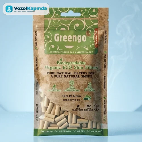 Greengo XL Uzun Slim Organik Poşet Sigara Sarma Filtresi