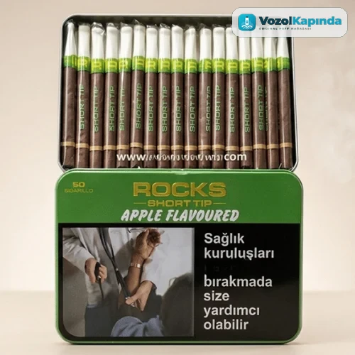 Rocks Short Tip Apple Sigarillo - Elma Aromalı - 50's
