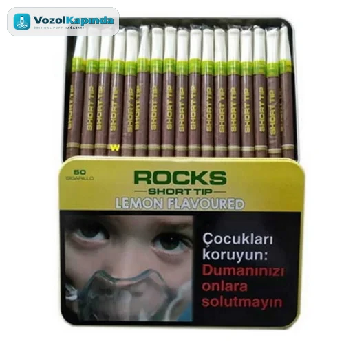 Rocks Short Tip Lemon sigarillo - Limon Aromalı - 50's