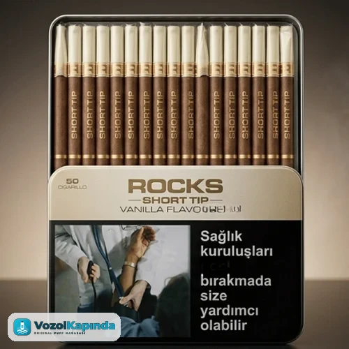 Rocks Short Tip Vanilla sigarillo - Vanilya Aromalı - 50's