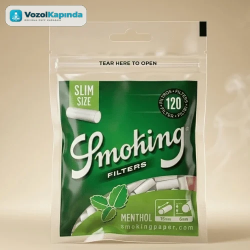 Smoking Slim Mentollü Poşet Sigara Sarma Filtresi