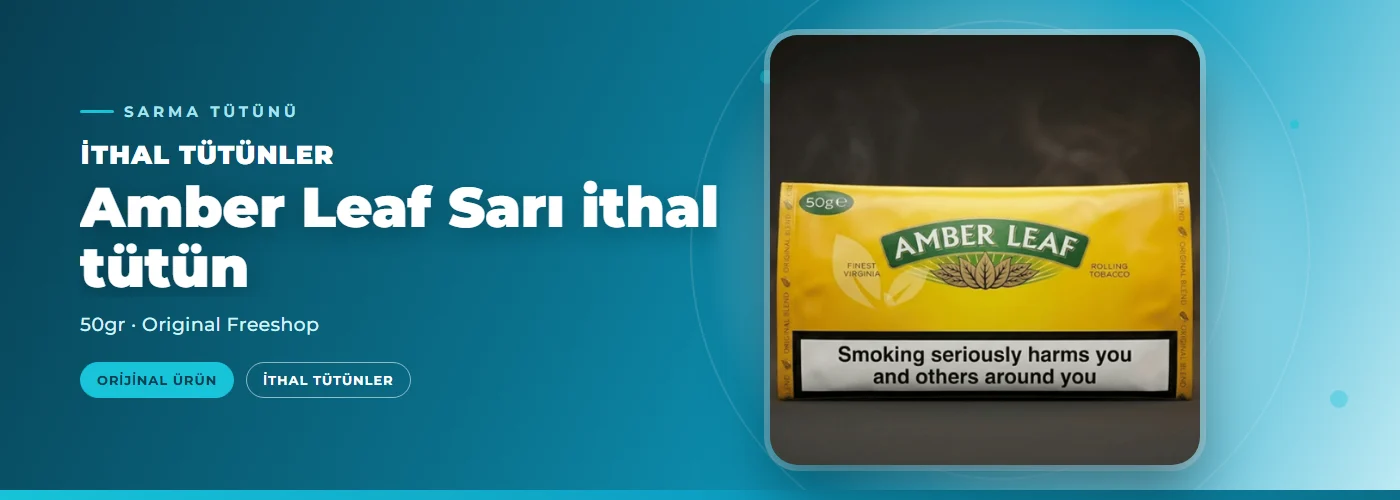 Amber Leaf Sarı ithal tütün – 50gr – Original Freeshop