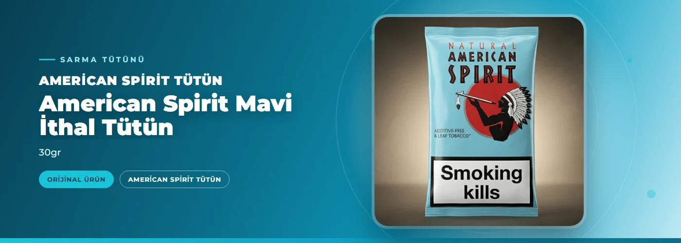 American Spirit Mavi İthal Tütün Satın Al – 30gr