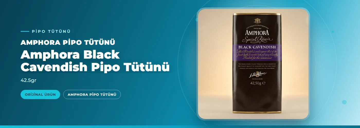 Amphora Black Cavendish Pipo Tütünü – 42.5gr