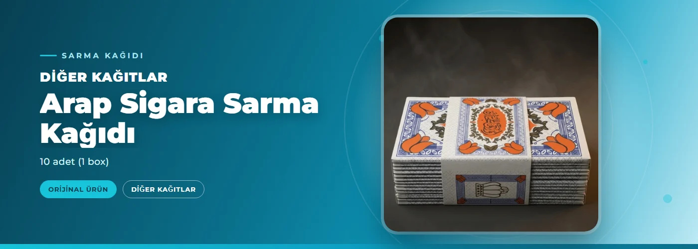 Arap Sigara Sarma Kağıdı – 10 adet (1 box)