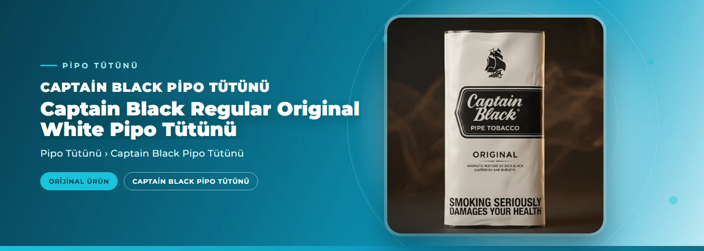 Captain Black Regular Original White Pipo Tütünü