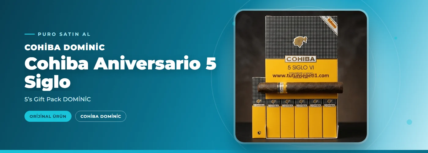 Cohiba Aniversario 5 Siglo – 5’s Gift Pack DOMİNİC