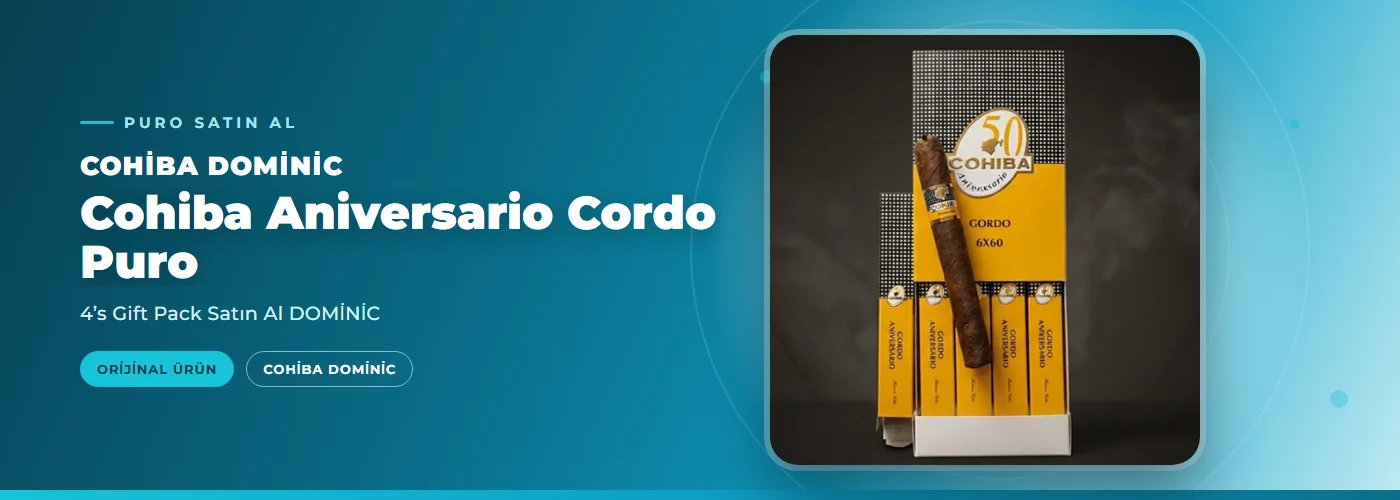 Cohiba Aniversario Cordo Puro – 4’s Gift Pack Satın Al DOMİNİC