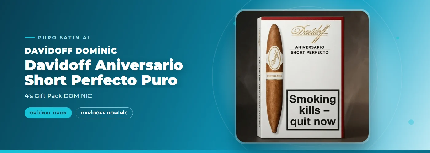 Davidoff Aniversario Short Perfecto Puro – 4’s Gift Pack DOMİNİC