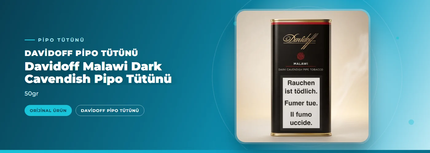 Davidoff Malawi Dark Cavendish Pipo Tütünü – 50gr