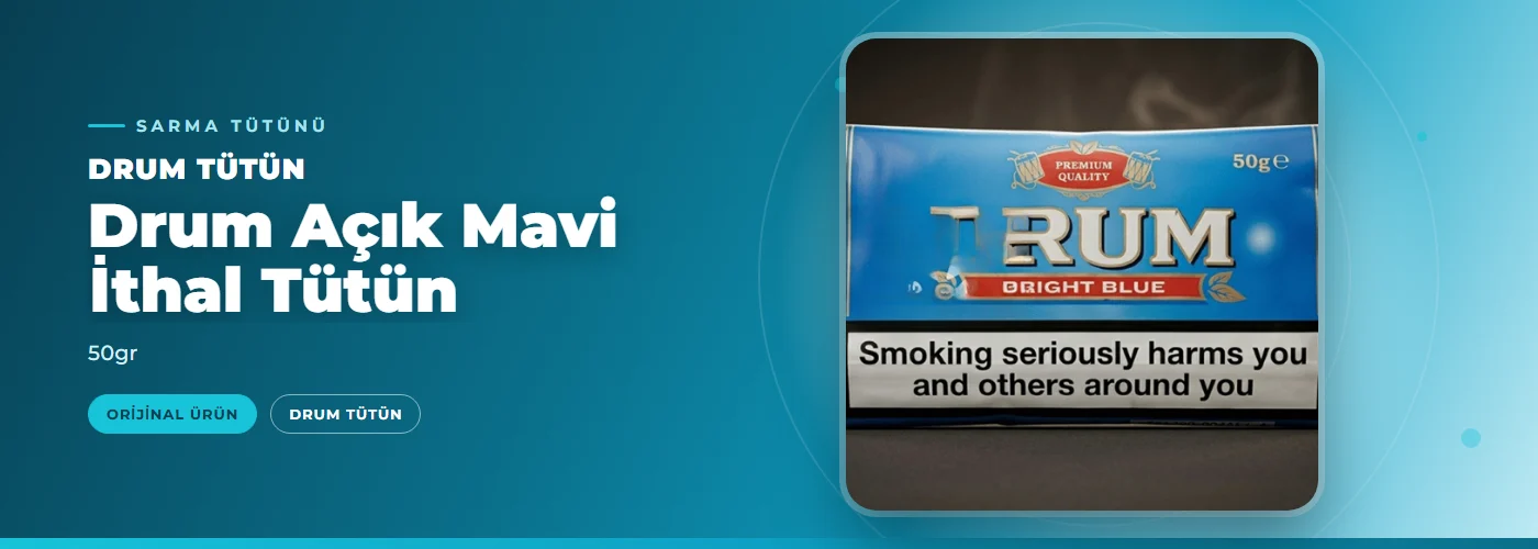 Drum Açık Mavi İthal Tütün Satın Al – 50gr