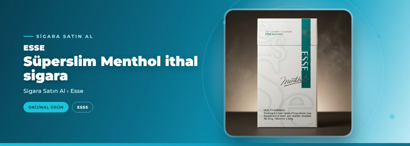 Esse Süperslim Menthol ithal sigara