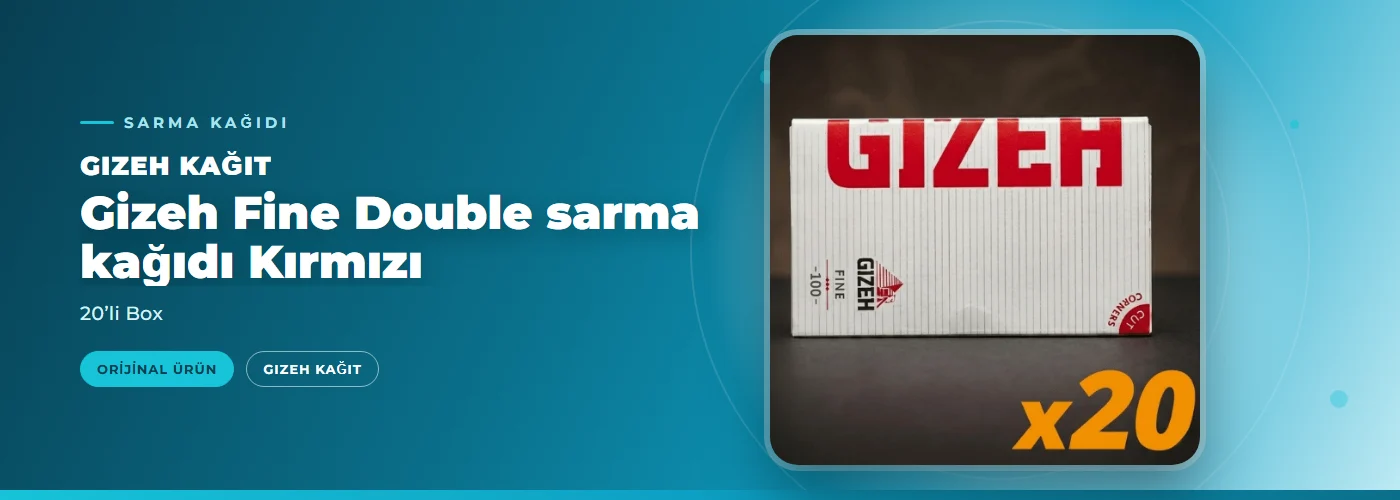 Gizeh Fine Double sarma kağıdı Kırmızı – 20’li Box