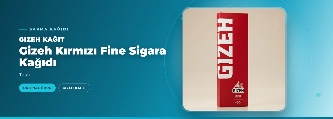 Gizeh Kırmızı Fine Sigara Kağıdı – Tekli