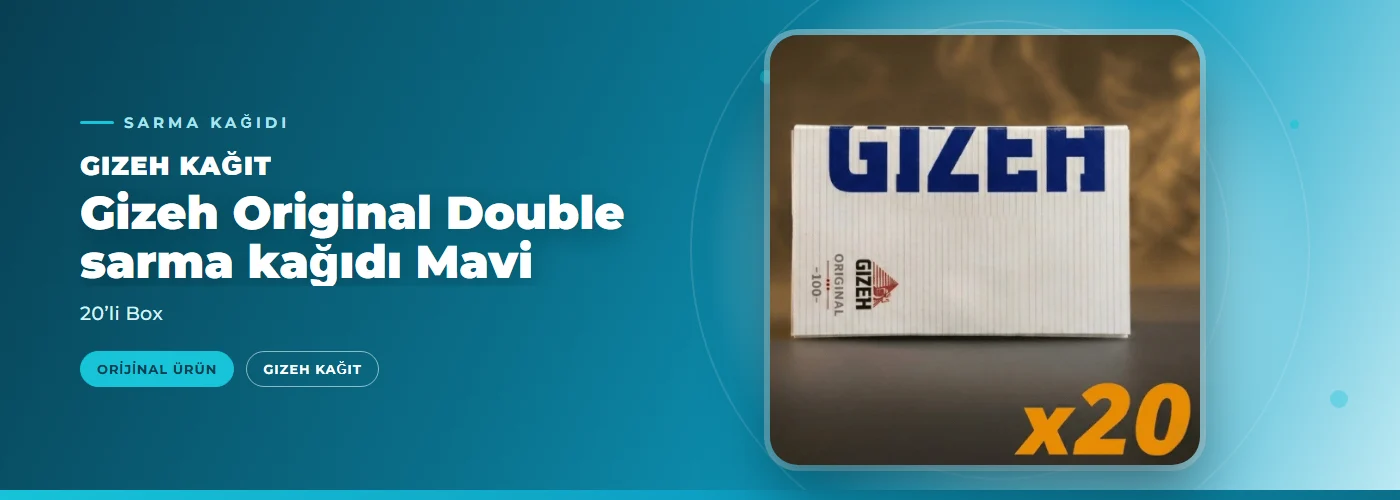 Gizeh Original Double sarma kağıdı Mavi – 20’li Box