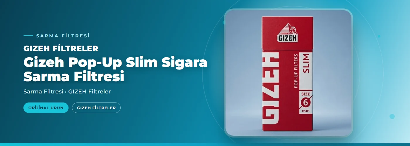 Gizeh Pop-Up Slim Sigara Sarma Filtresi