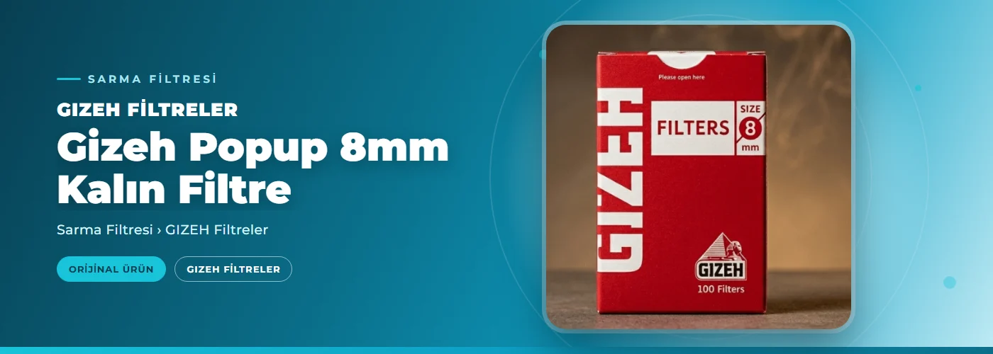 Gizeh Popup 8mm Kalın Filtre