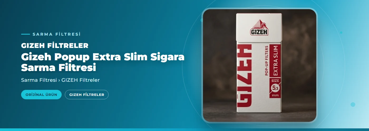 Gizeh Popup Extra Slim Sigara Sarma Filtresi