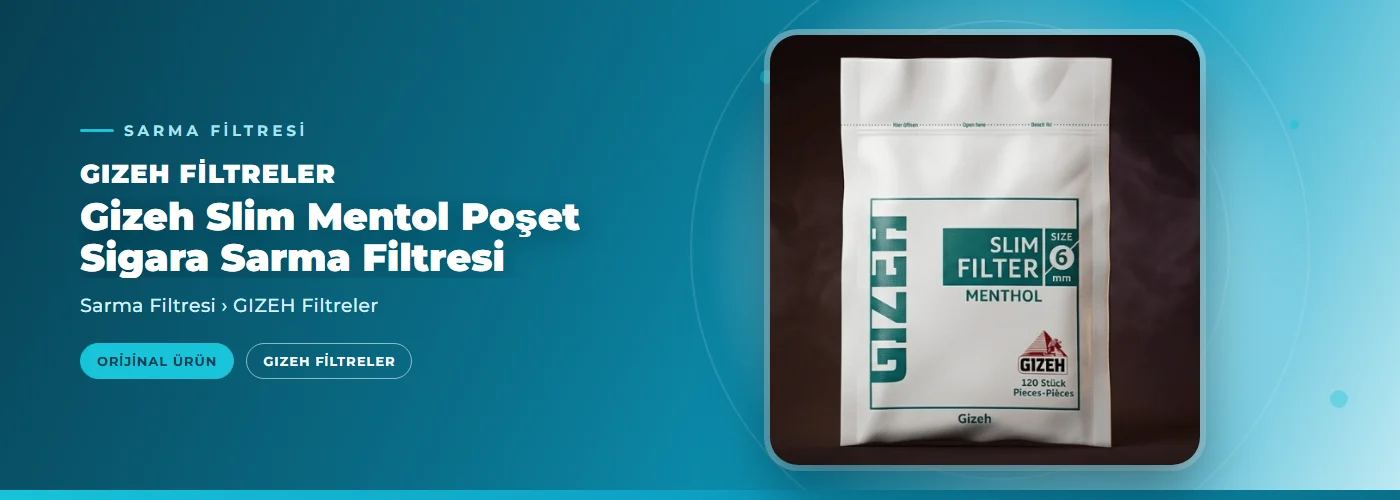 Gizeh Slim Mentol Poşet Sigara Sarma Filtresi
