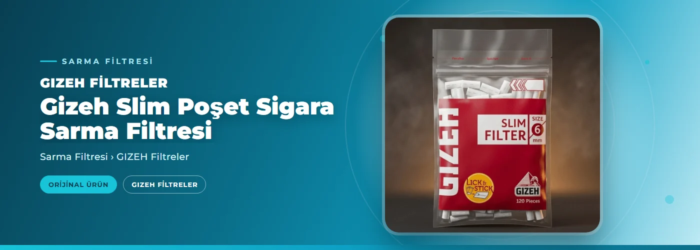 Gizeh Slim Poşet Sigara Sarma Filtresi
