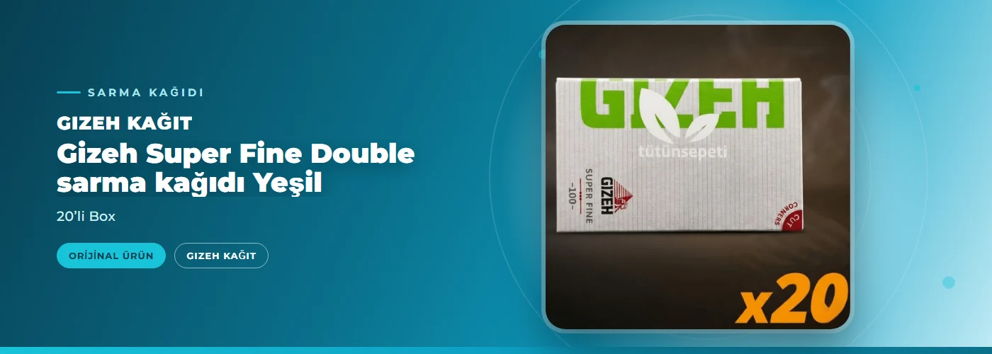 Gizeh Super Fine Double sarma kağıdı Yeşil – 20’li Box