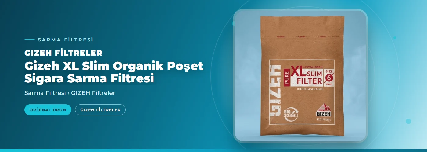 Gizeh XL Slim Organik Poşet Sigara Sarma Filtresi