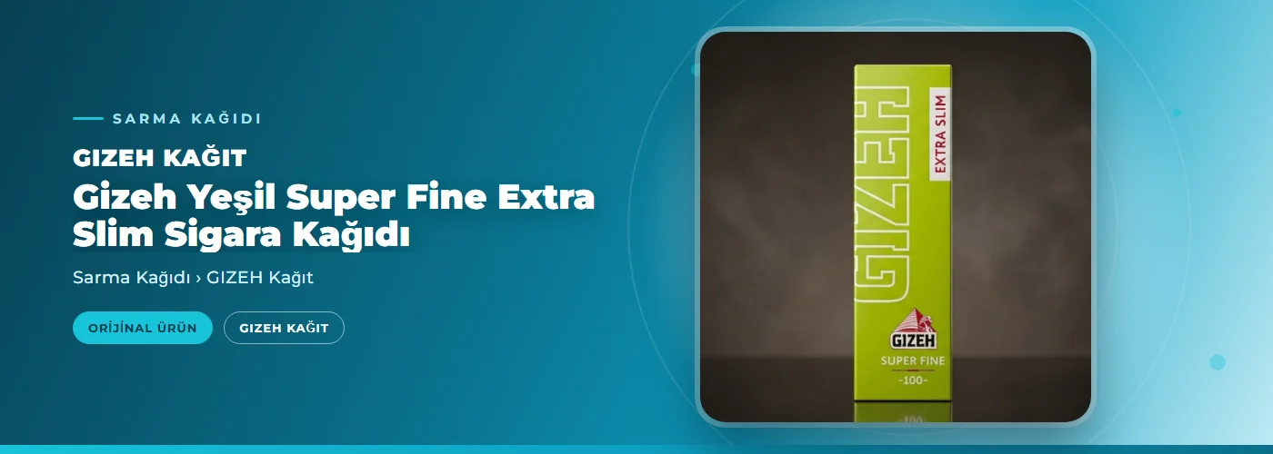 Gizeh Yeşil Super Fine Extra Slim Sigara Kağıdı