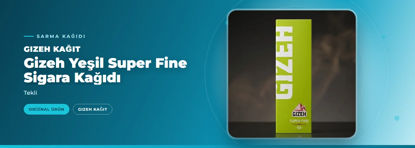 Gizeh Yeşil Super Fine Sigara Kağıdı  – Tekli