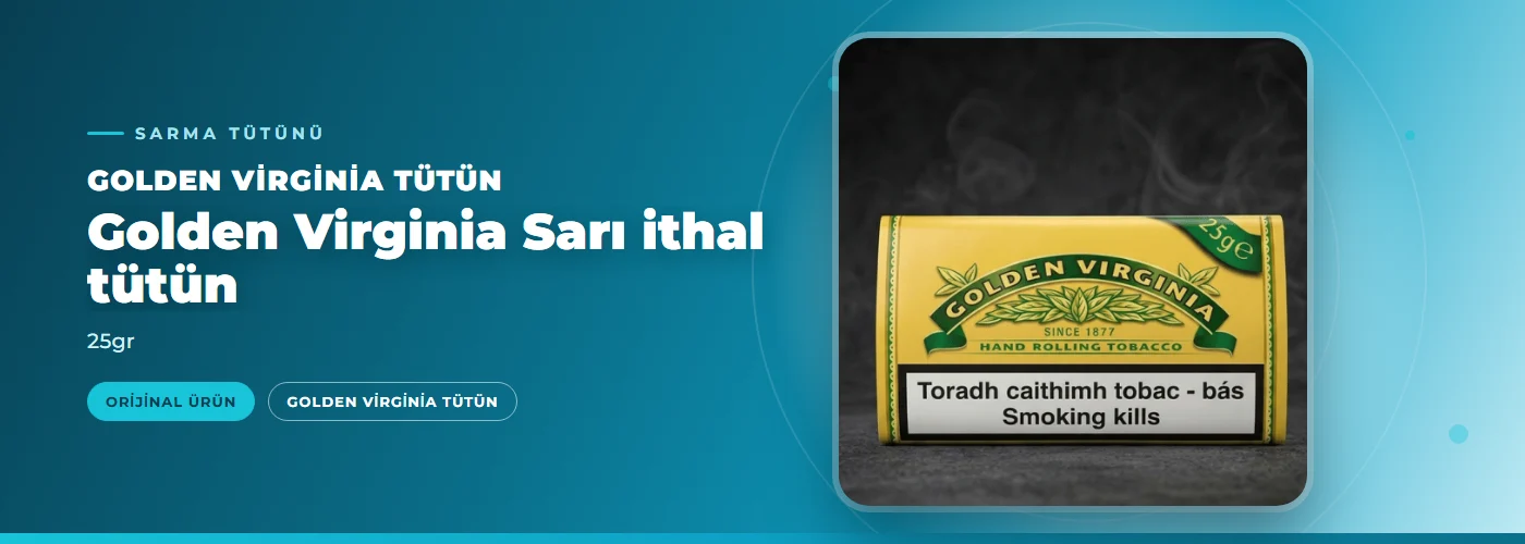 Golden Virginia Sarı ithal tütün – 25gr