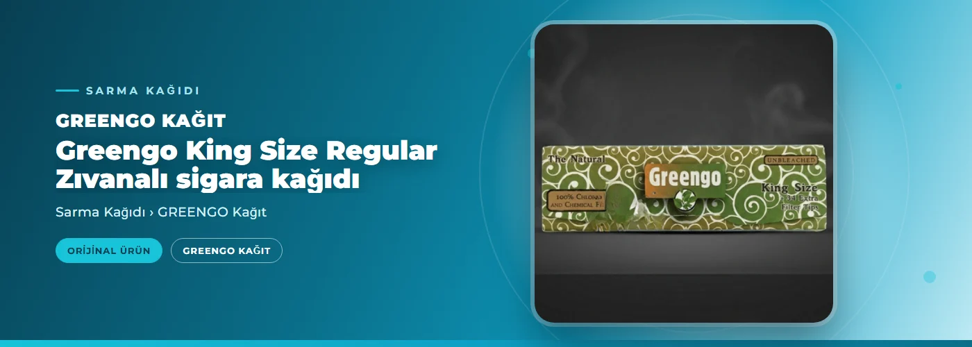 Greengo King Size Regular Zıvanalı sigara kağıdı