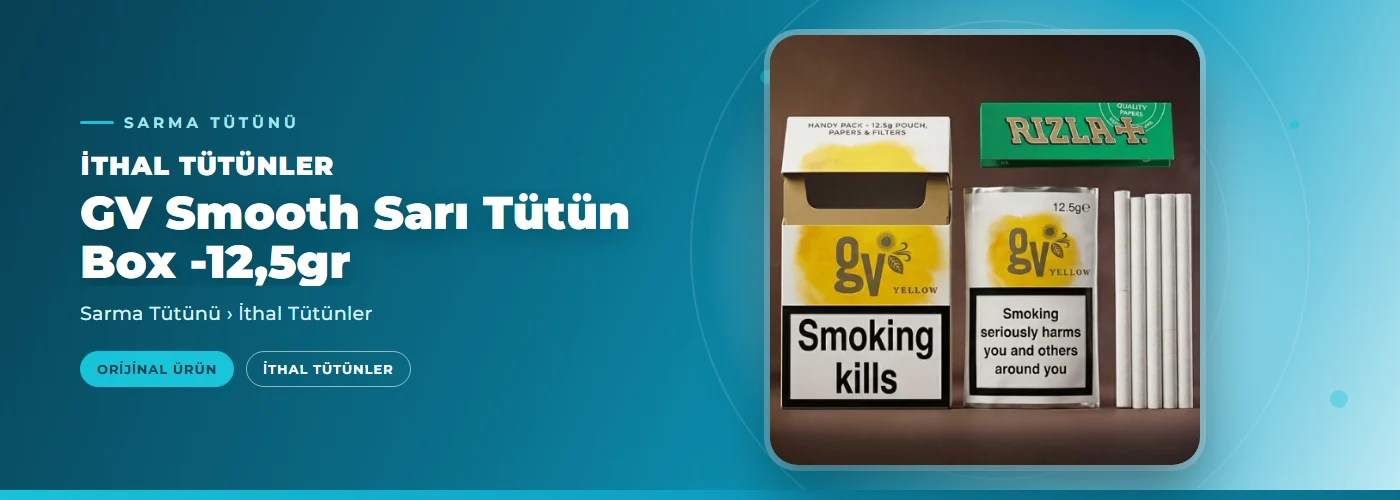 GV Smooth Sarı Tütün Box -12,5gr