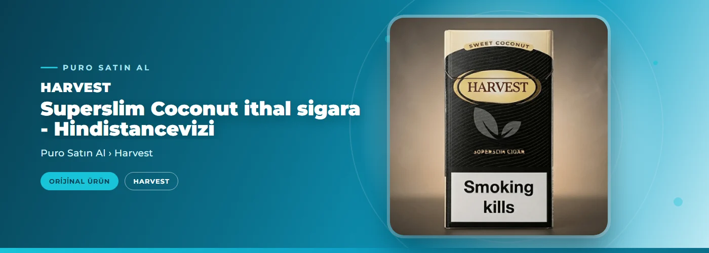 Harvest Superslim Coconut ithal sigara Satın Al- Hindistancevizi
