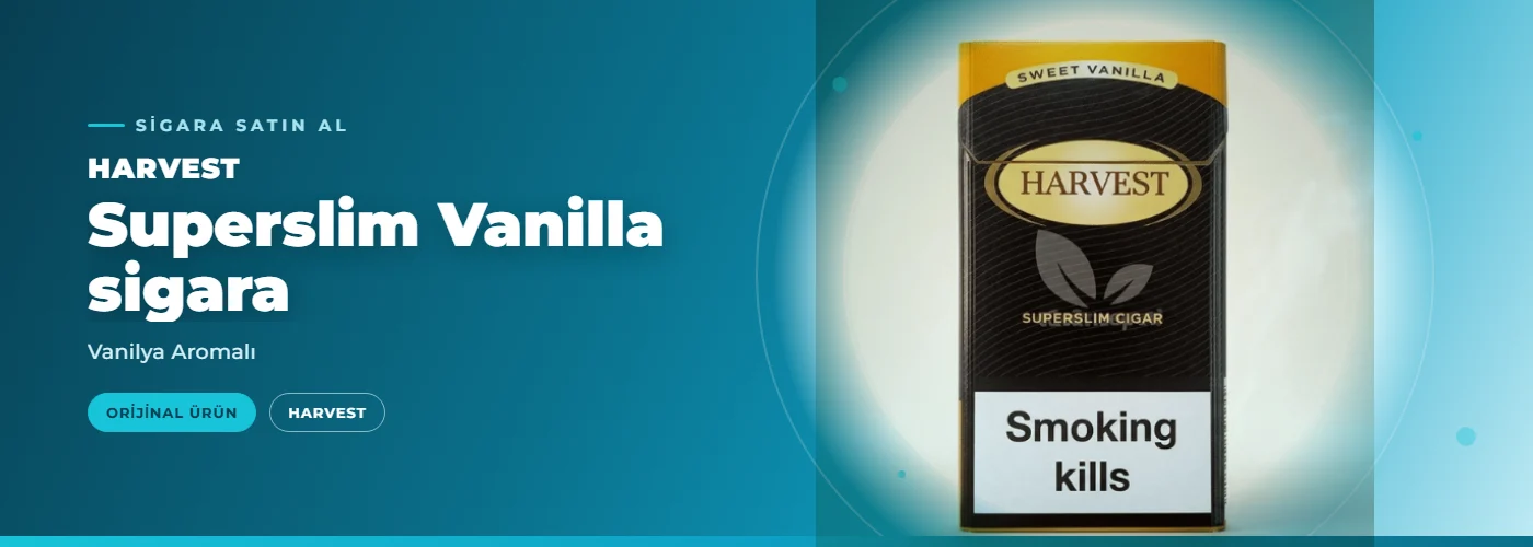 Harvest Superslim Vanilla sigara Satın Al – Vanilya Aromalı
