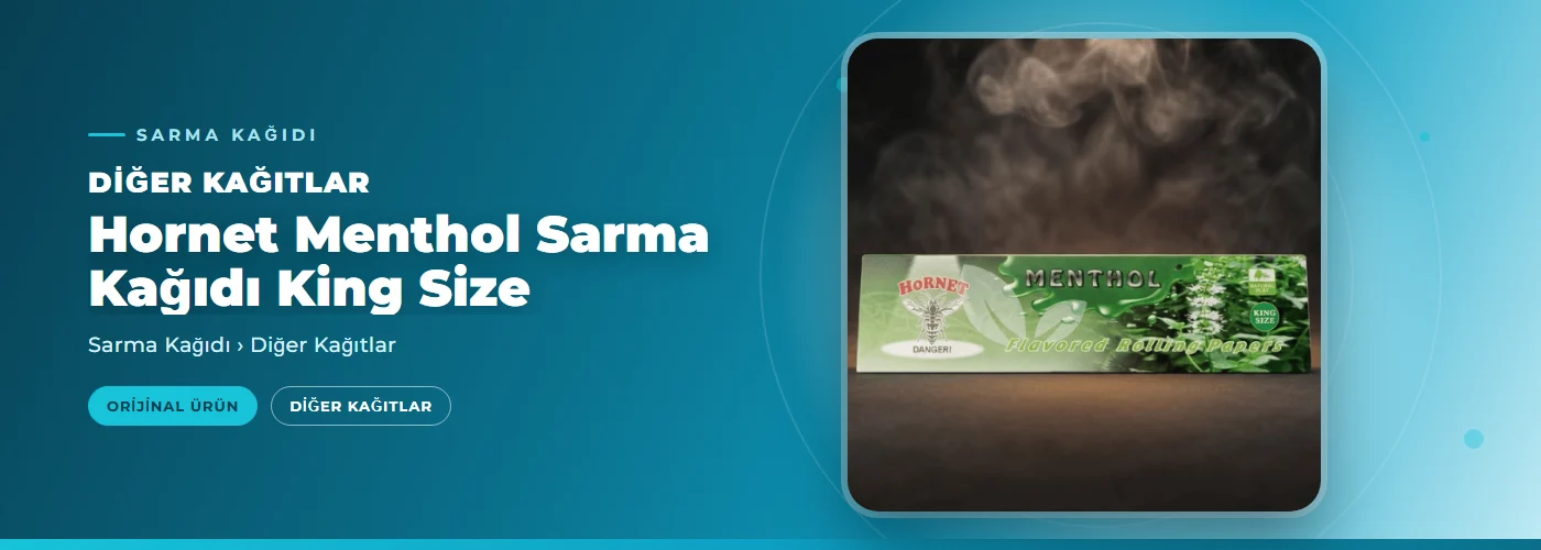 Hornet Menthol Sarma Kağıdı King Size