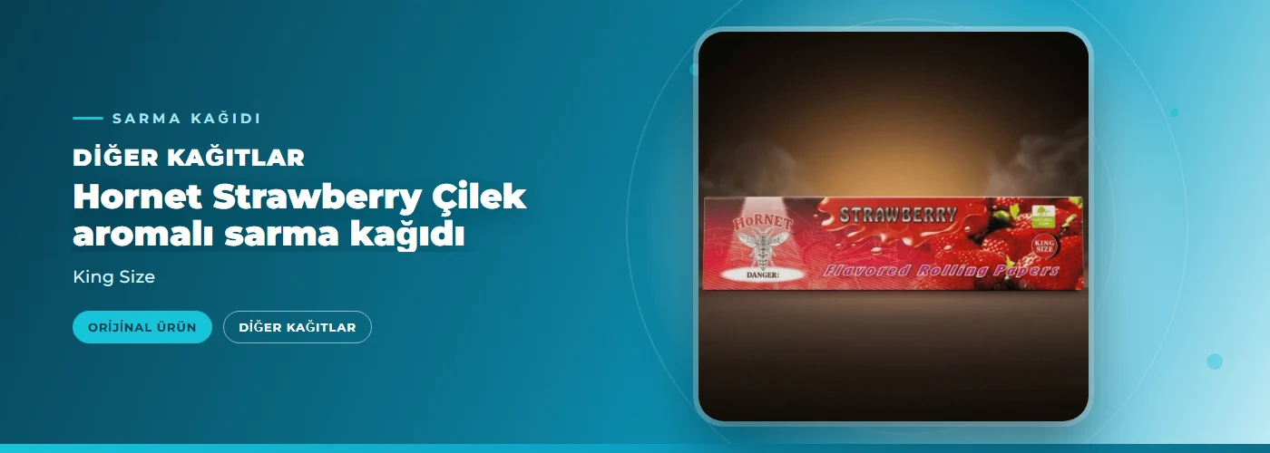 Hornet Strawberry Çilek aromalı sarma kağıdı – King Size