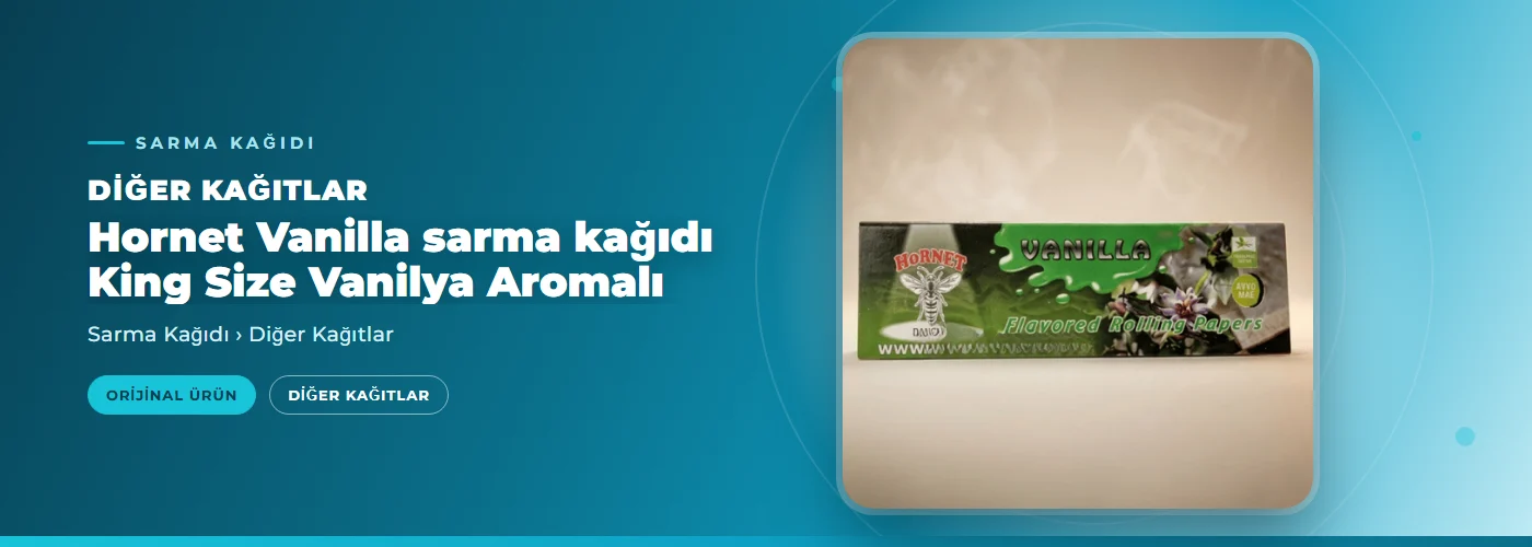 Hornet Vanilla sarma kağıdı King Size Vanilya Aromalı