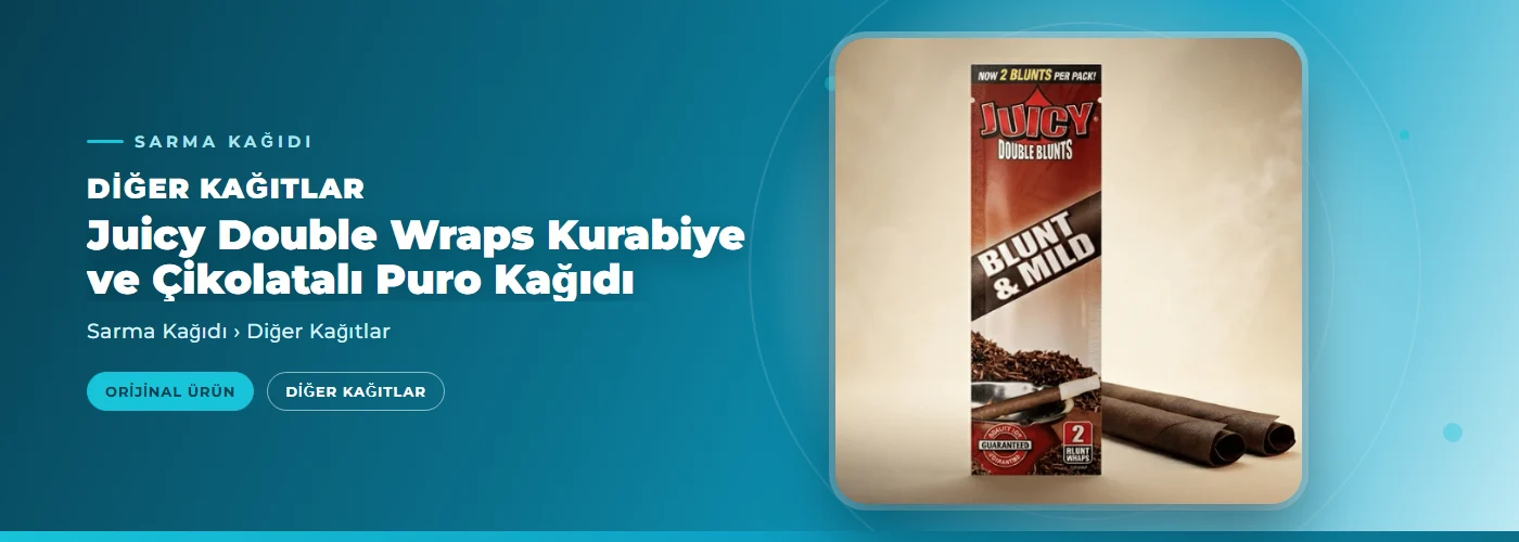 Juicy Double Wraps Kurabiye ve Çikolatalı Puro Kağıdı