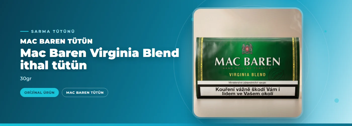 Mac Baren Virginia Blend ithal tütün – 30gr