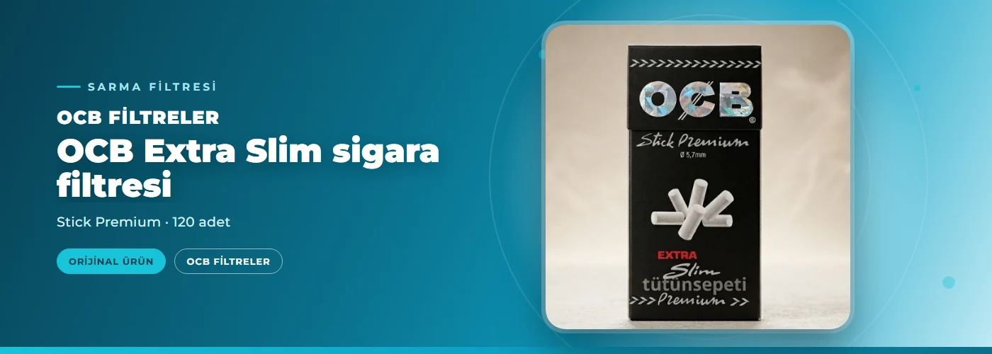 OCB Extra Slim sigara filtresi – Stick Premium – 120 adet