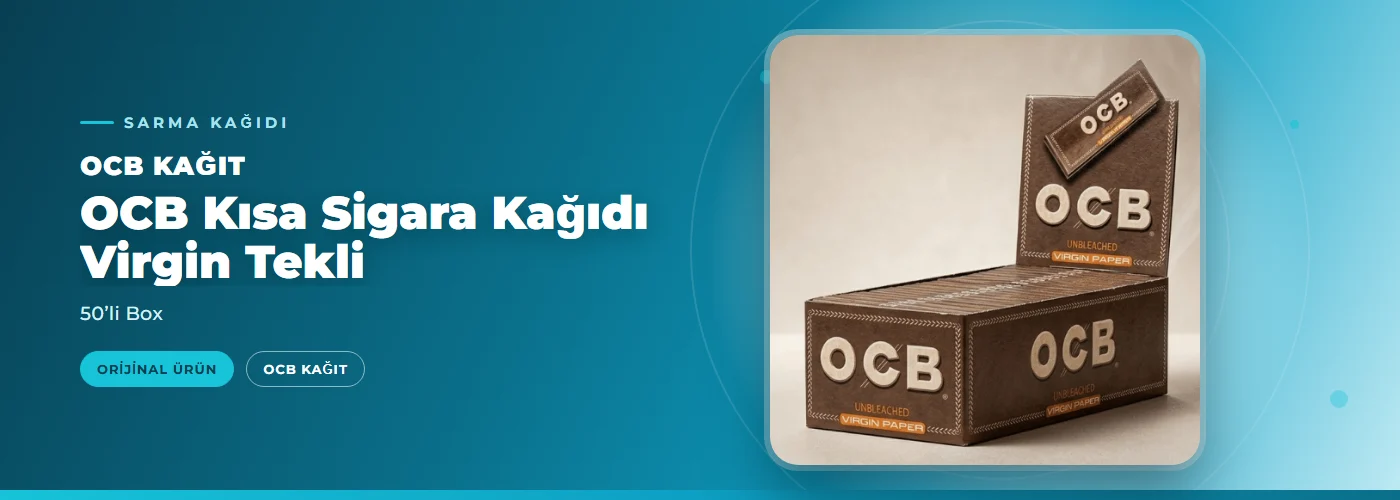OCB Kısa Sigara Kağıdı Virgin Tekli – 50’li Box