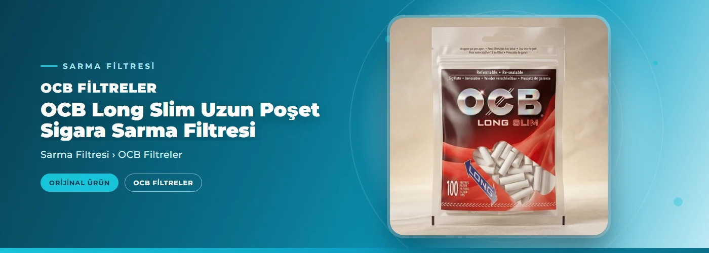 OCB Long Slim Uzun Poşet Sigara Sarma Filtresi
