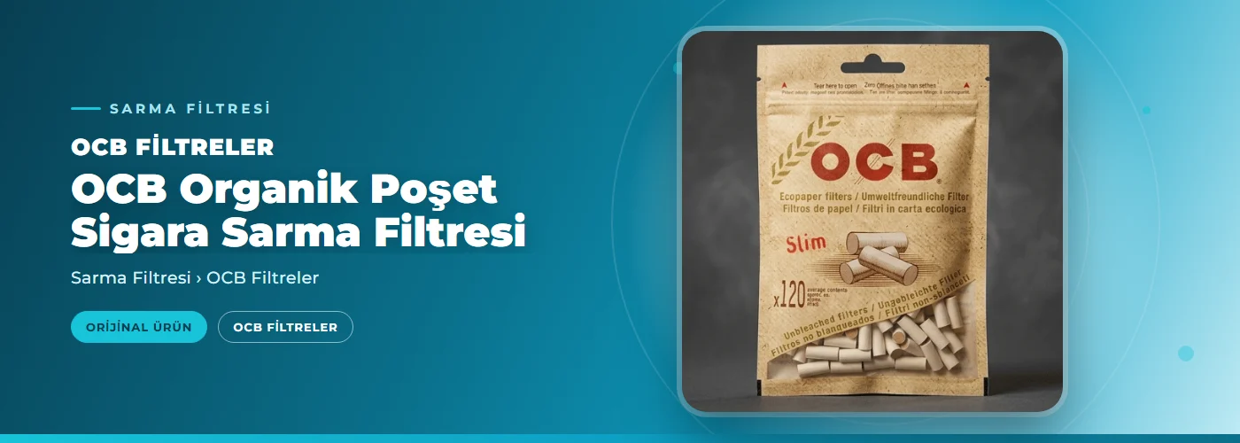 OCB Organik Poşet Sigara Sarma Filtresi