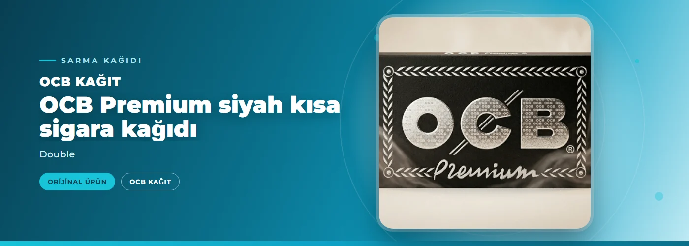 OCB Premium siyah kısa sigara kağıdı – Double