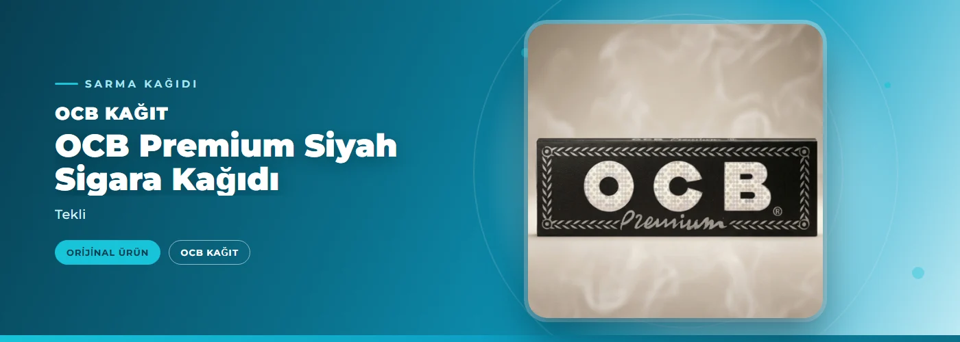 OCB Premium Siyah Sigara Kağıdı – Tekli