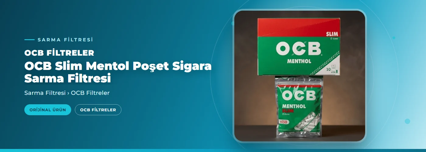 OCB Slim Mentol Poşet Sigara Sarma Filtresi