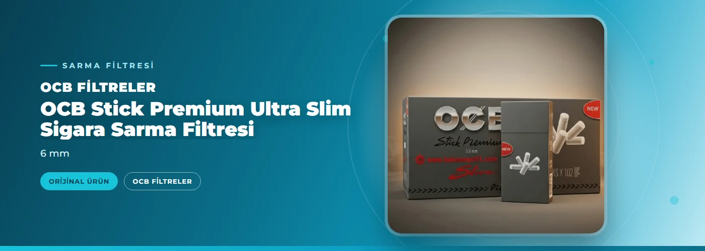 OCB Stick Premium Ultra Slim Sigara Sarma Filtresi – 6 mm