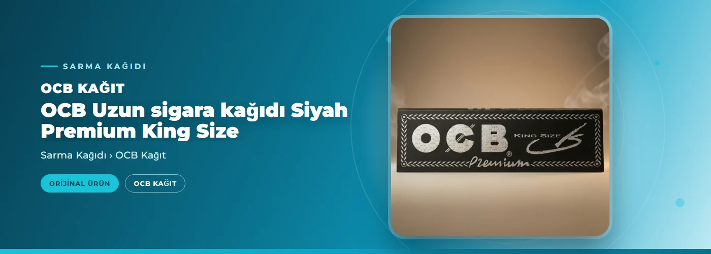 OCB Uzun sigara kağıdı Siyah Premium King Size