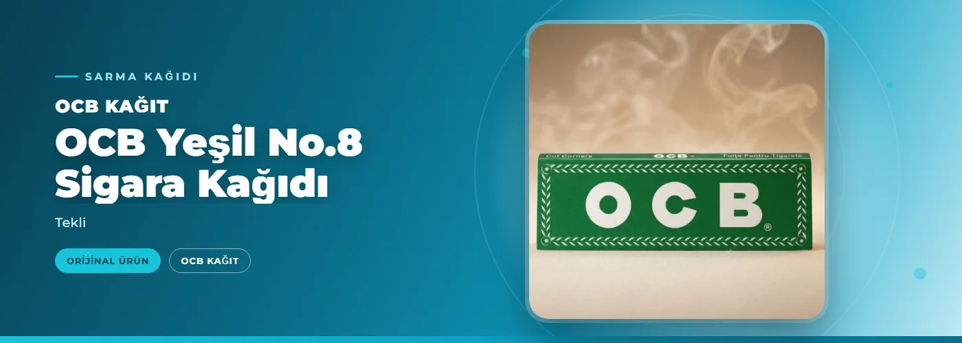 OCB Yeşil No.8 Sigara Kağıdı – Tekli
